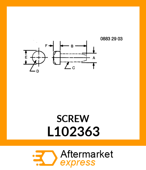 SPECIAL PAN HEAD SCREW 4X20 L102363