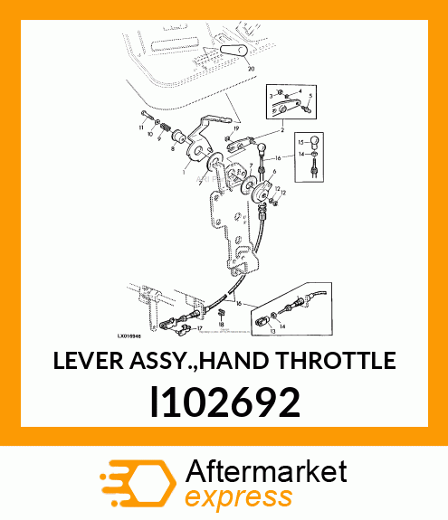 LEVER ASSY.,HAND THROTTLE l102692