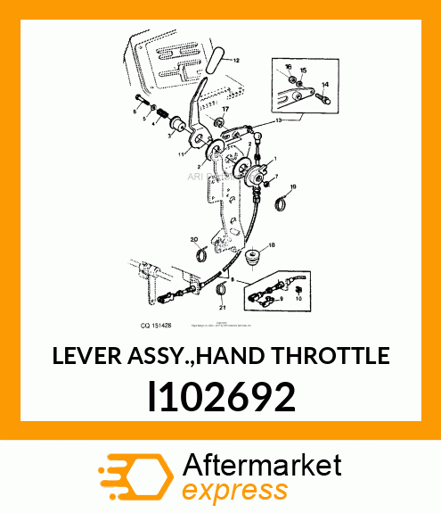 LEVER ASSY.,HAND THROTTLE l102692