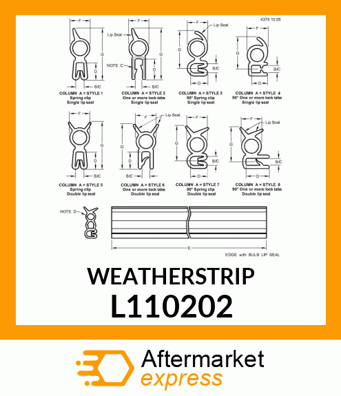 WEATHERSTRIP L110202