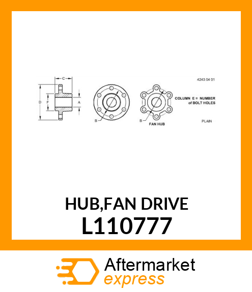 HUB,FAN DRIVE L110777