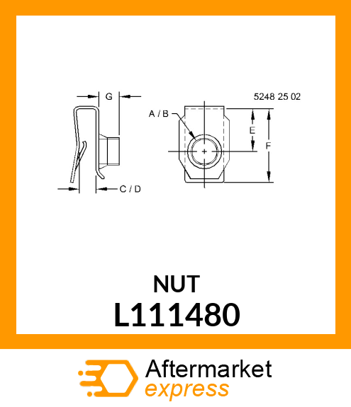 PUSH NUT, M6 L111480