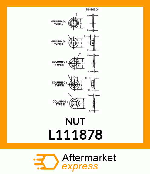 NUT,SPRING L111878