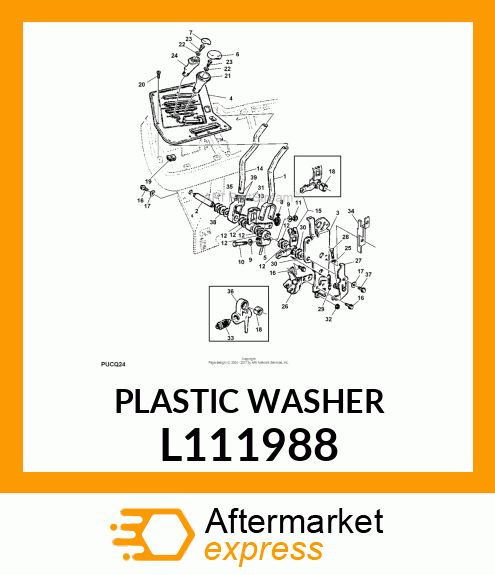 WASHER 1,00 COLOUR: YELLOW L111988