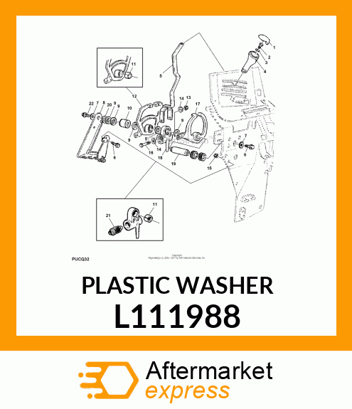 WASHER 1,00 COLOUR: YELLOW L111988