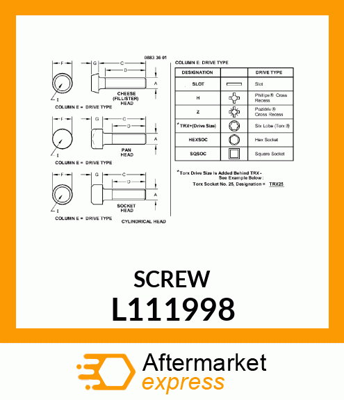 HEX SOCKET L111998