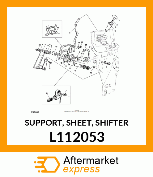 SUPPORT, SHEET, SHIFTER L112053