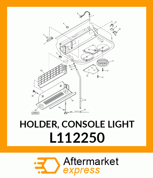 HOLDER, CONSOLE LIGHT L112250