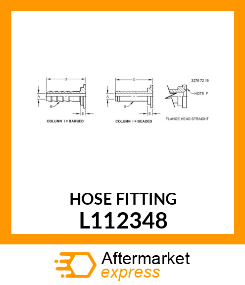 FITTING,HOSE L112348