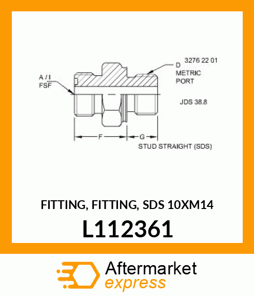 FITTING, FITTING, SDS 10XM14 L112361