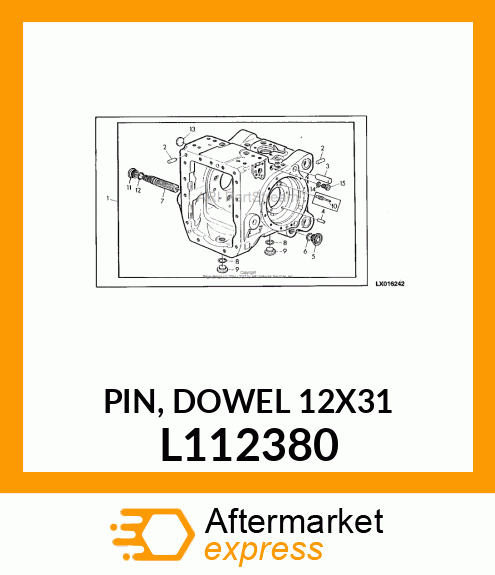 PIN, DOWEL 12X31 L112380