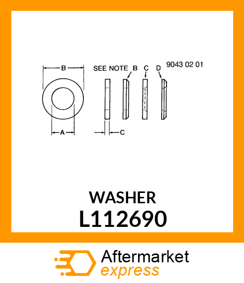 WASHER, AXIAL DIN5405 L112690
