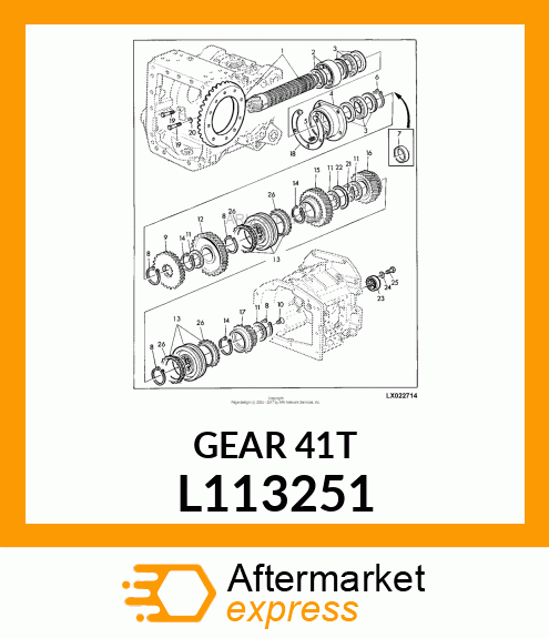 PINION, T=41 (GROUNDED) L113251