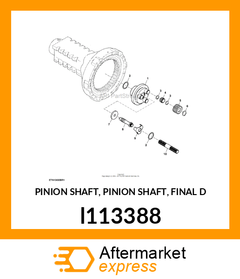 PINION SHAFT, PINION SHAFT, FINAL D l113388