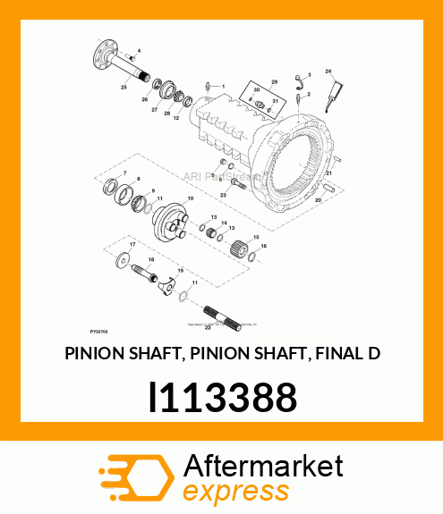 PINION SHAFT, PINION SHAFT, FINAL D l113388