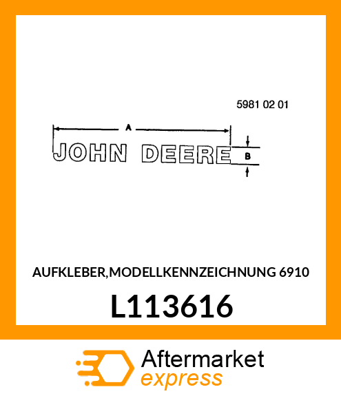 AUFKLEBER,MODELLKENNZEICHNUNG 6910 L113616