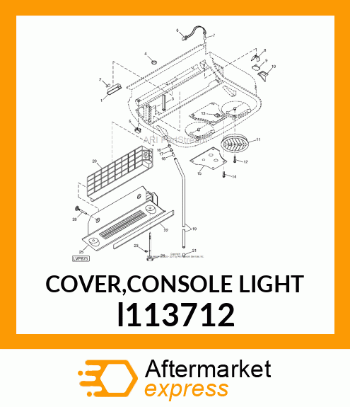 COVER,CONSOLE LIGHT l113712