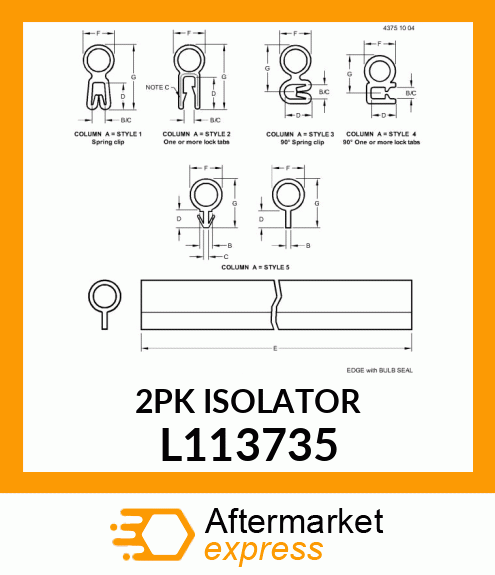 SEALING TRIM L113735