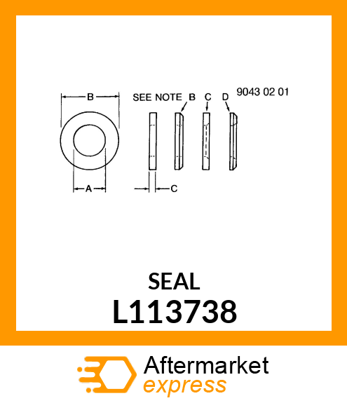 WASHER 25X44X4 HF300/ZN L113738