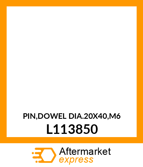 PIN,DOWEL DIA.20X40,M6 L113850