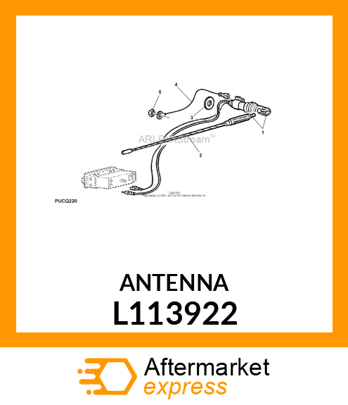 ANTENNA, REPLACEMENT SHORT STICK SUBS TO AL222926 L113922