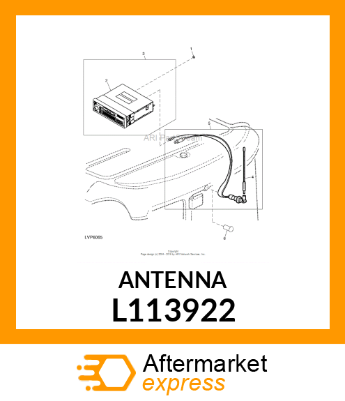 ANTENNA, REPLACEMENT SHORT STICK SUBS TO AL222926 L113922