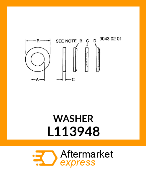 WASHER, WASHER, THRUST L113948
