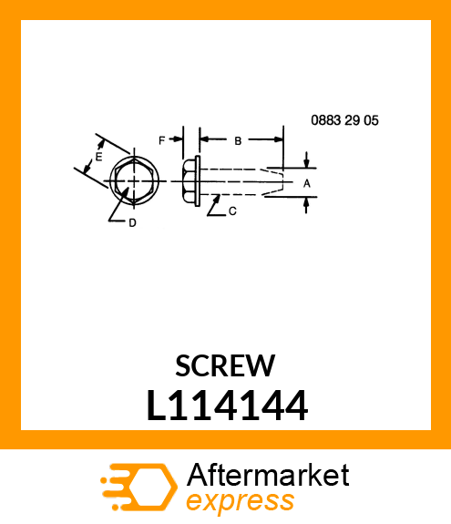 SCREW, DIN7976 L114144