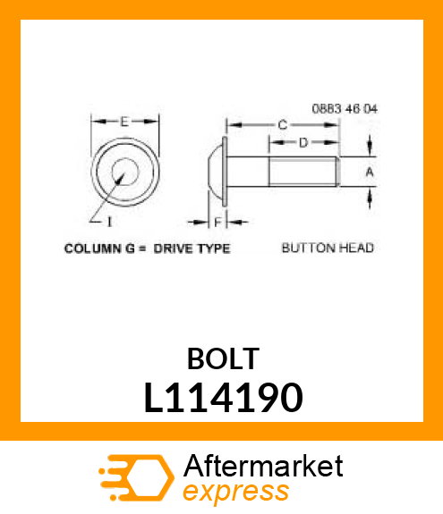 SCREW,SELF LOCKING L114190