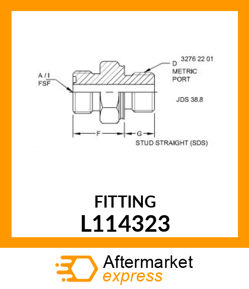 FITTING, GES 10XM14 L114323