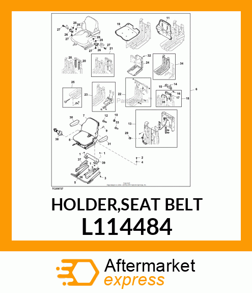 HOLDER,SEAT BELT L114484