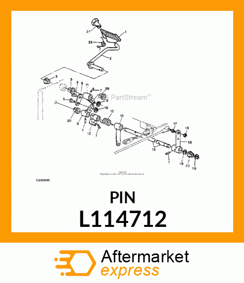 PIN,HEADED 6X1645M6542 ZINC PLATED L114712