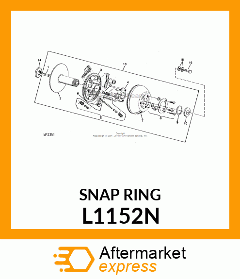 SNAP RING, EXTERNAL L1152N