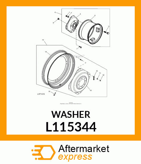 WASHER, WASHER 17 X 33 X 5.5 L115344