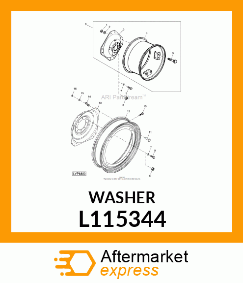 WASHER, WASHER 17 X 33 X 5.5 L115344