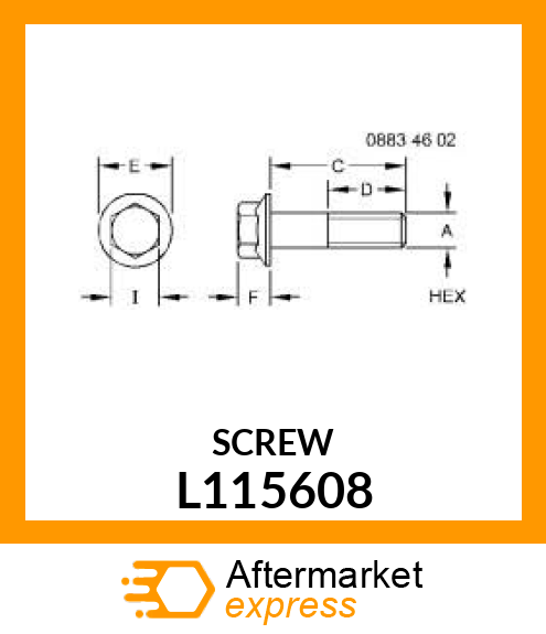 SCREW SPECIAL HEX FLANGE M6X30 10.9 L115608