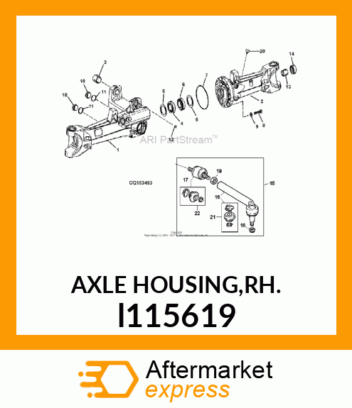 AXLE HOUSING,RH. l115619