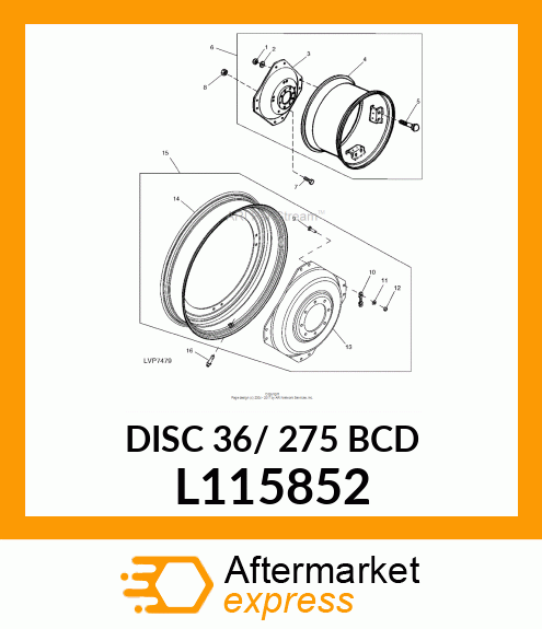 DISC 36/ 275 BCD L115852