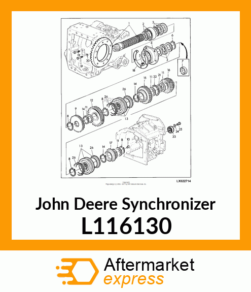 SYNCHRONIZER, SYNCHRONIZER RING DIA L116130