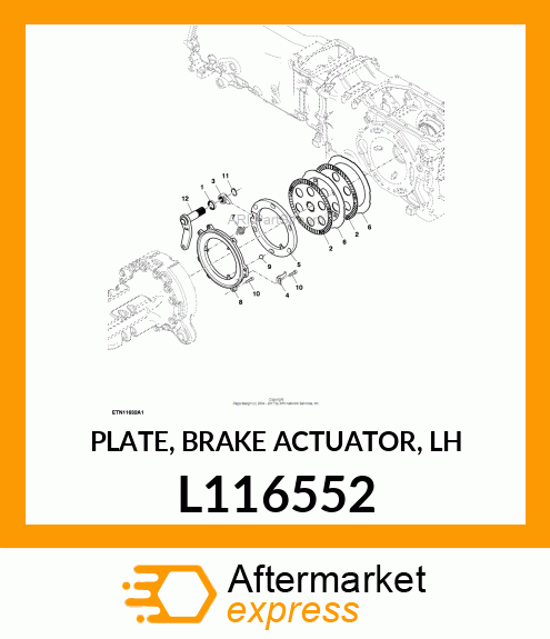 PLATE, BRAKE ACTUATOR, LH L116552