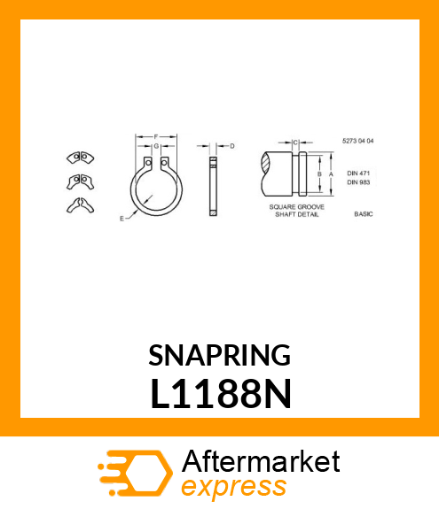 RING SNAP EXTERNAL L1188N