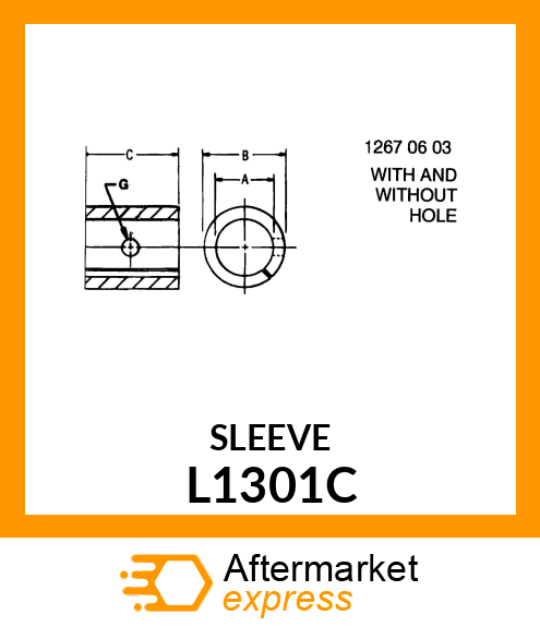 BUSHING FOR CRANK SHAFT L1301C