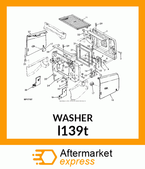 WASHER, BEVEL GEAR SHAFT RETAINING l139t