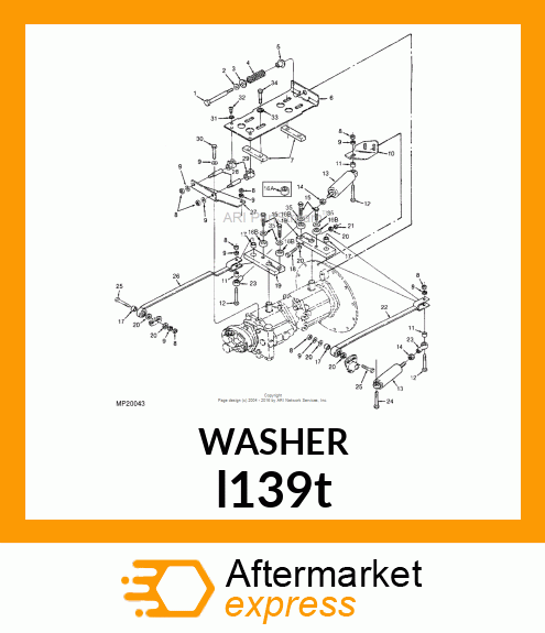 WASHER, BEVEL GEAR SHAFT RETAINING l139t