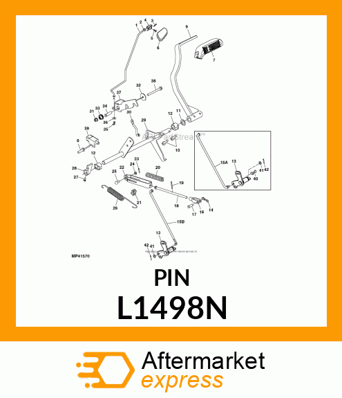 PIN FLAT HEAD L1498N