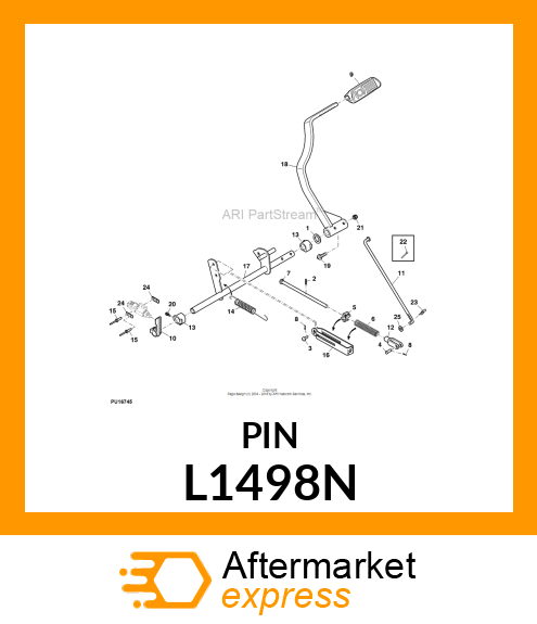 PIN FLAT HEAD L1498N