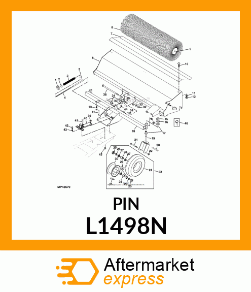 PIN FLAT HEAD L1498N