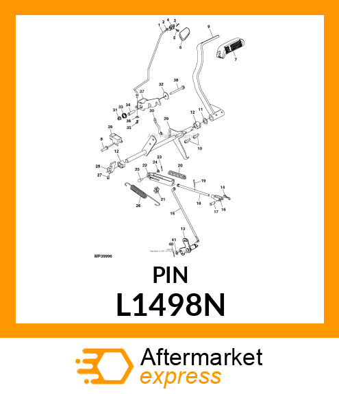 PIN FLAT HEAD L1498N