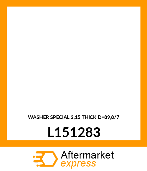 WASHER SPECIAL 2,15 THICK D=89,8/7 L151283