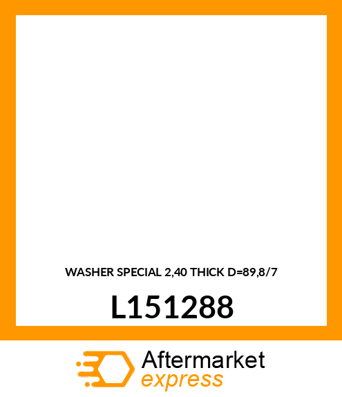 WASHER SPECIAL 2,40 THICK D=89,8/7 L151288